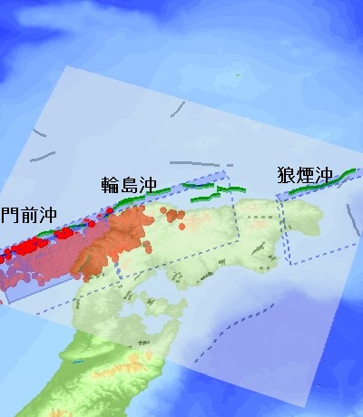 図７ 2007年能登半島地震の余震活動