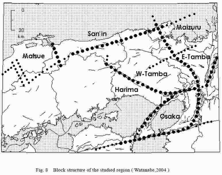 図２ 地殻ブロック Fig.8(渡辺邦彦)